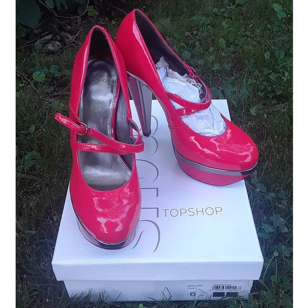 New Topshop platform Mary Jane shoes 8.5 leather